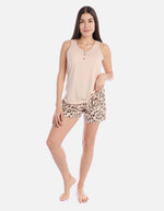 Pijama corta sin mangas para mujer