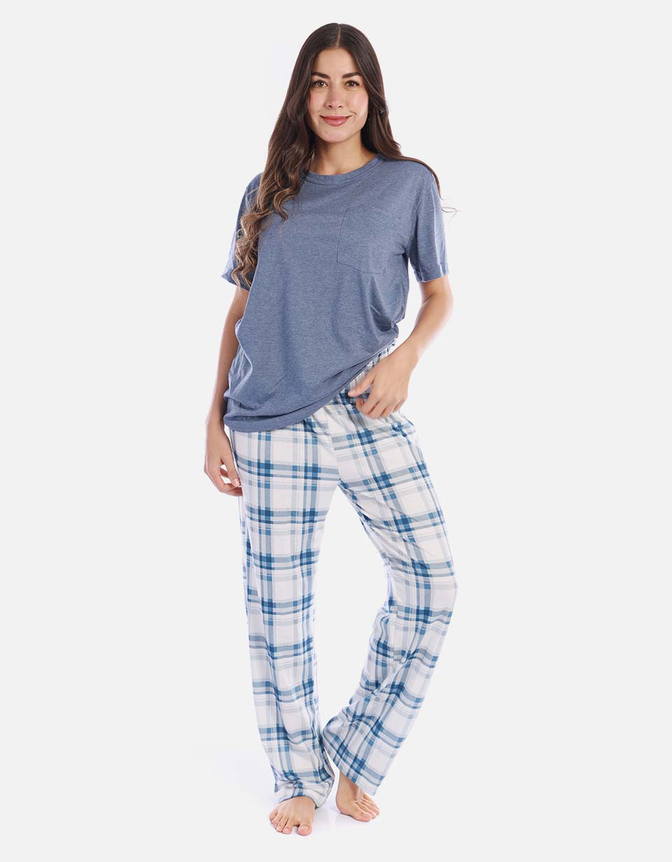 Pijama femenina cómoda y ligera para descanso diario