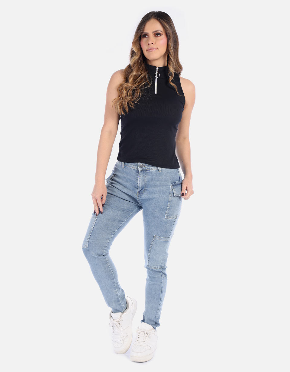 Jean cargo para Mujer