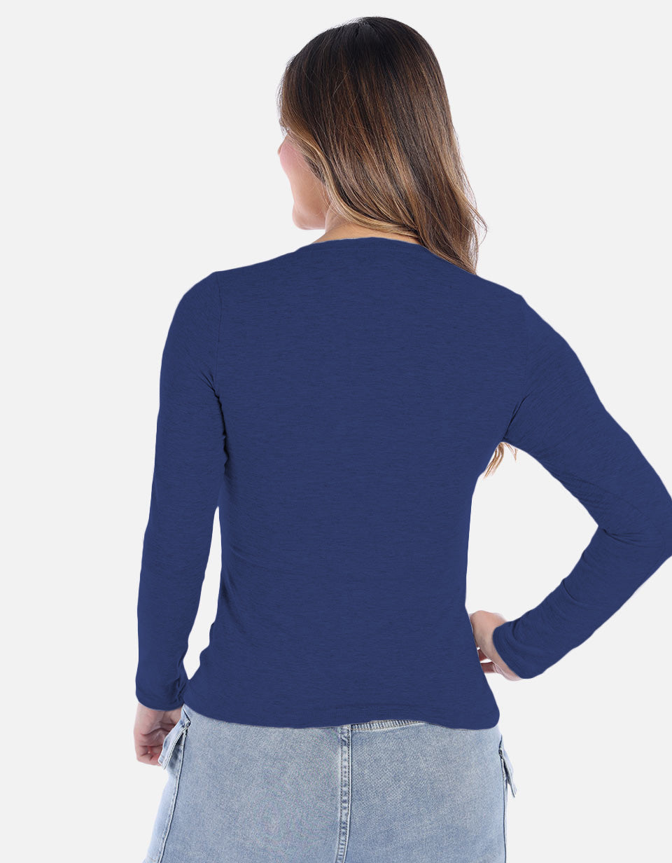 Camiseta manga larga básica para mujer