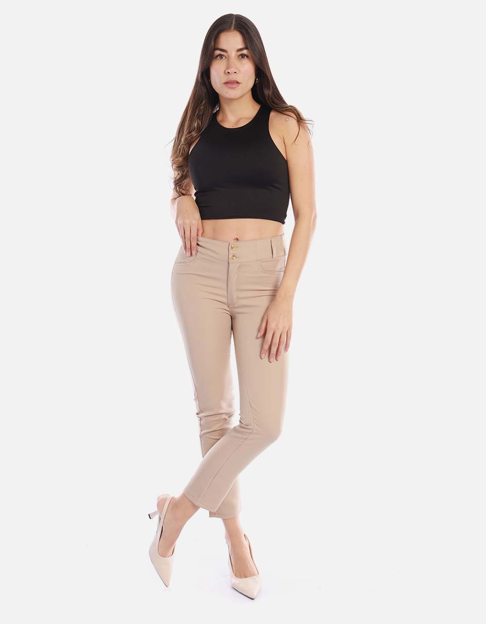 Pantalón femenino ajustado con fit estilizado