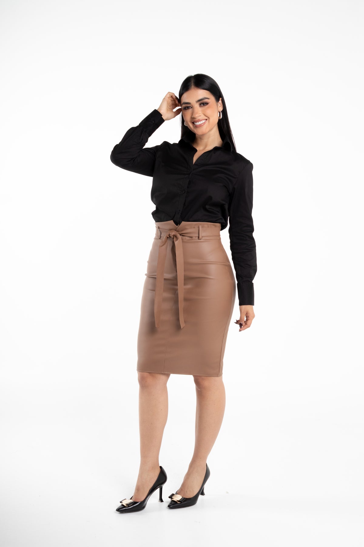 Camisa manga larga clásica femenina
