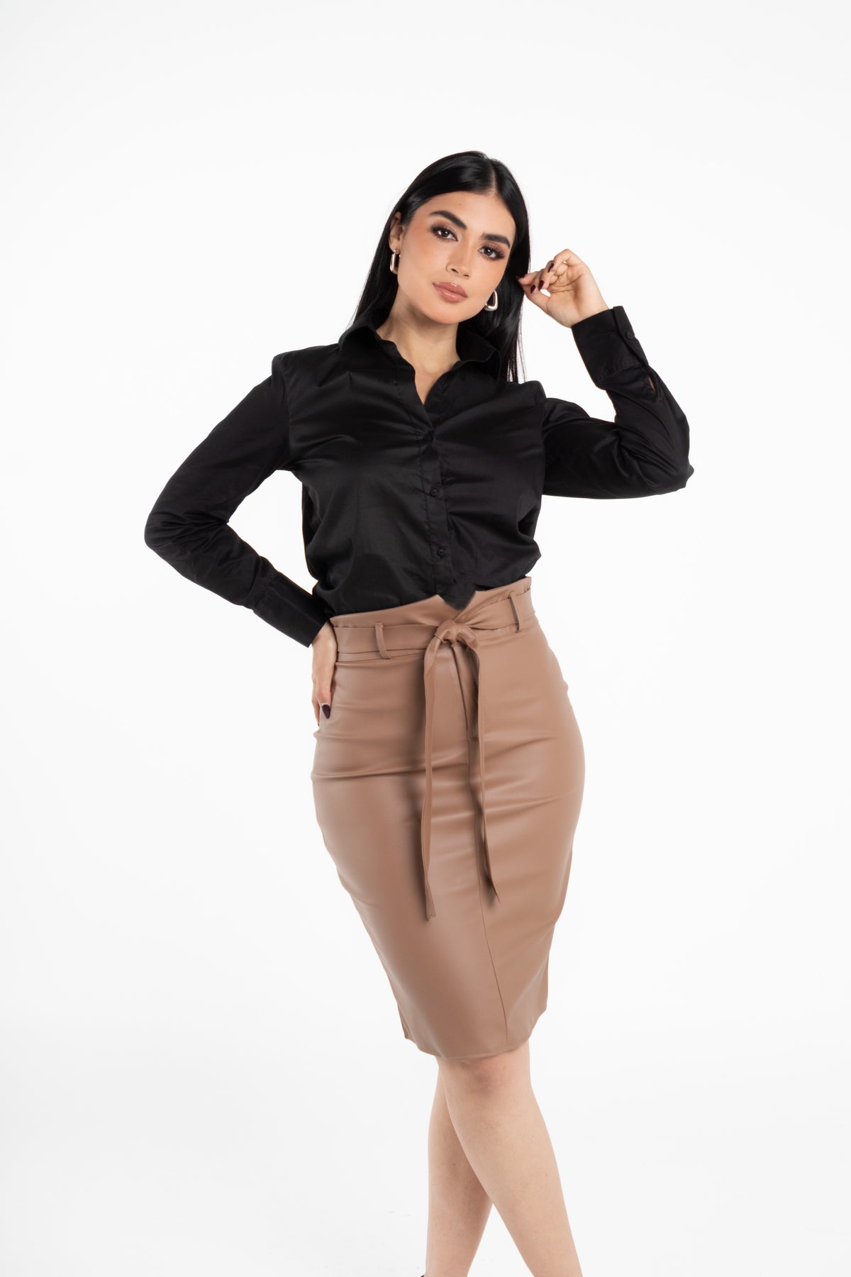 Camisa manga larga clásica femenina