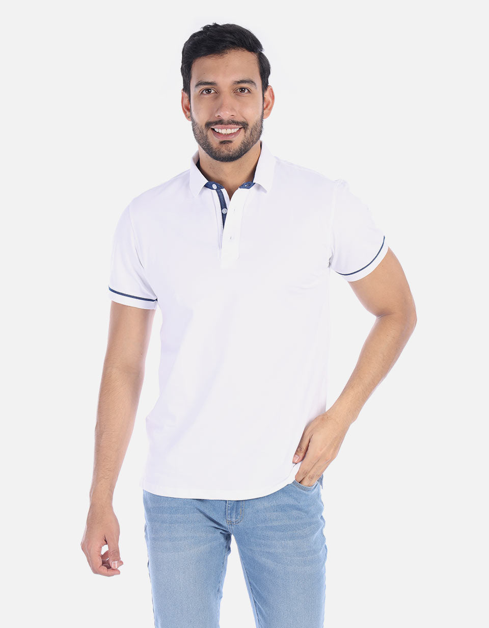 Polo para Hombre con contraste en cuello