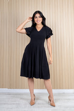 Vestido amplio con vuelo femenino