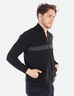 Chaqueta tejida para hombre con cierre frontal