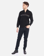 Chaqueta tejida para hombre con cierre frontal