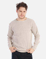 Suéter tejido para hombre cuello redondo