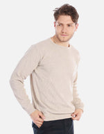 Suéter tejido para hombre cuello redondo