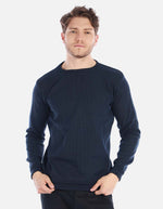 Suéter tejido para hombre cuello redondo
