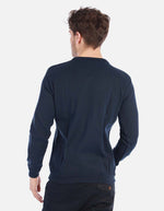 Suéter tejido para hombre cuello redondo