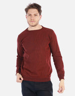 Suéter tejido para hombre cuello redondo