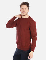 Suéter tejido para hombre cuello redondo