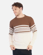 Suéter tejido para hombre con franjas modernas