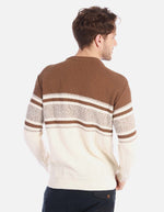 Suéter tejido para hombre con franjas modernas