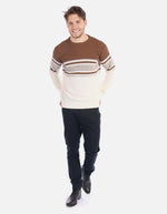 Suéter tejido para hombre con franjas modernas