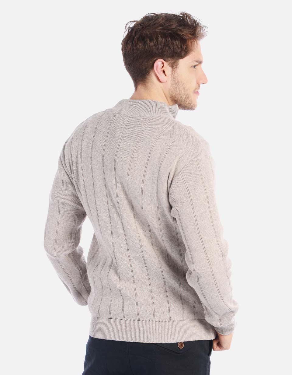 Chaqueta tejida para hombre con franjas