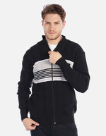 Chaqueta tejida para hombre con franjas