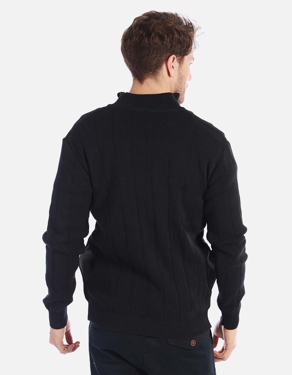 Chaqueta tejida para hombre con franjas