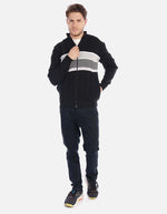 Chaqueta tejida para hombre con franjas