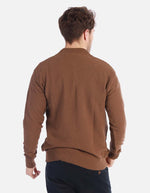 Suéter tejido para hombre con media cremallera