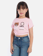 Crop top infantil estampado para niña