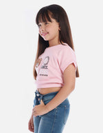 Crop top infantil estampado para niña