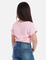 Crop top infantil estampado para niña