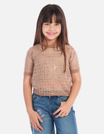 Blusa infantil calada para niña con estilo moderno