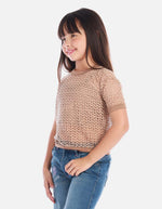 Blusa infantil calada para niña con estilo moderno
