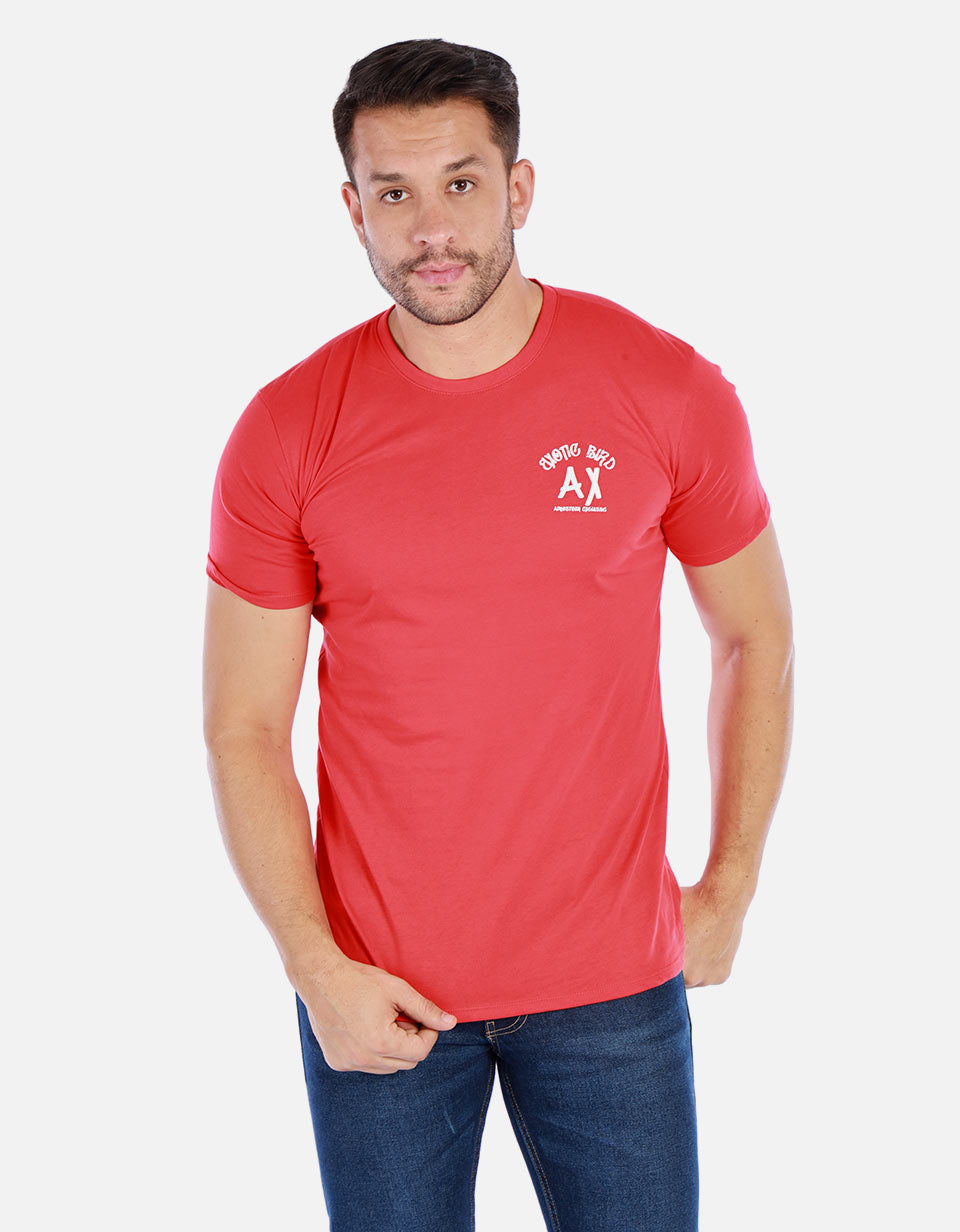 Camiseta Casual Estampada en la Espalda para Hombre