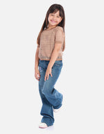 Blusa infantil calada para niña con estilo moderno