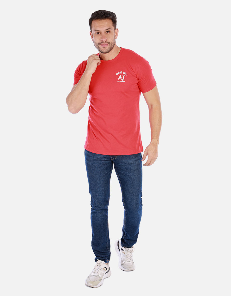 Camiseta Casual Estampada en la Espalda para Hombre