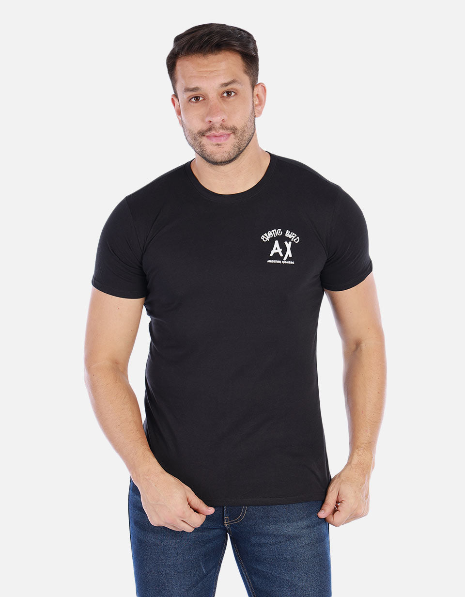 Camiseta Casual Estampada en la Espalda para Hombre