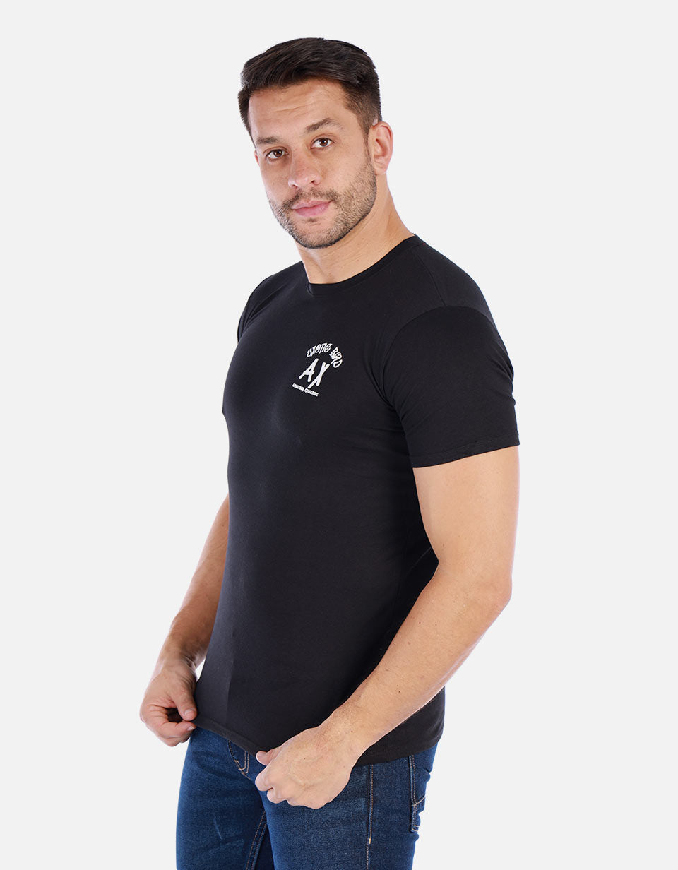 Camiseta Casual Estampada en la Espalda para Hombre