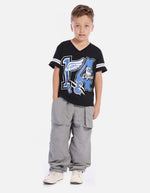 Jogger cargo infantil con ajuste flexible y durable