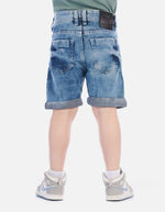 Bermuda infantil denim resistente y cómoda