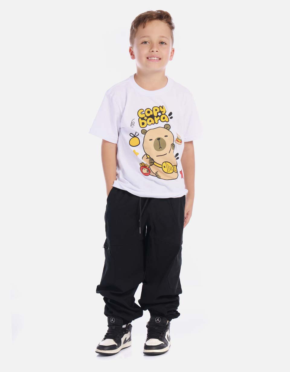 Pantalón infantil cargo ligero con diseño funcional