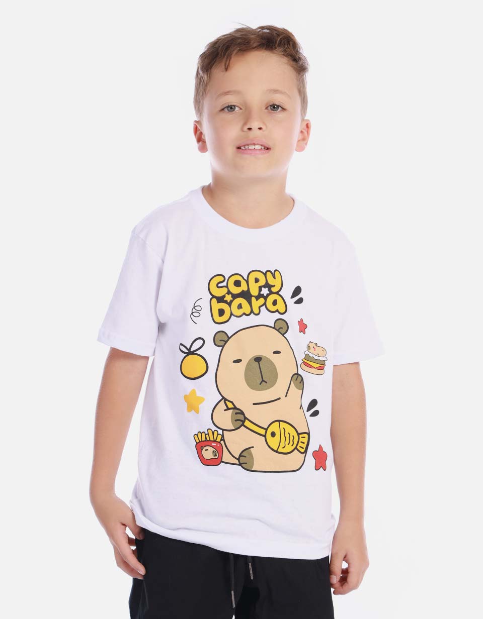 Camiseta infantil Capybara divertida y cómoda