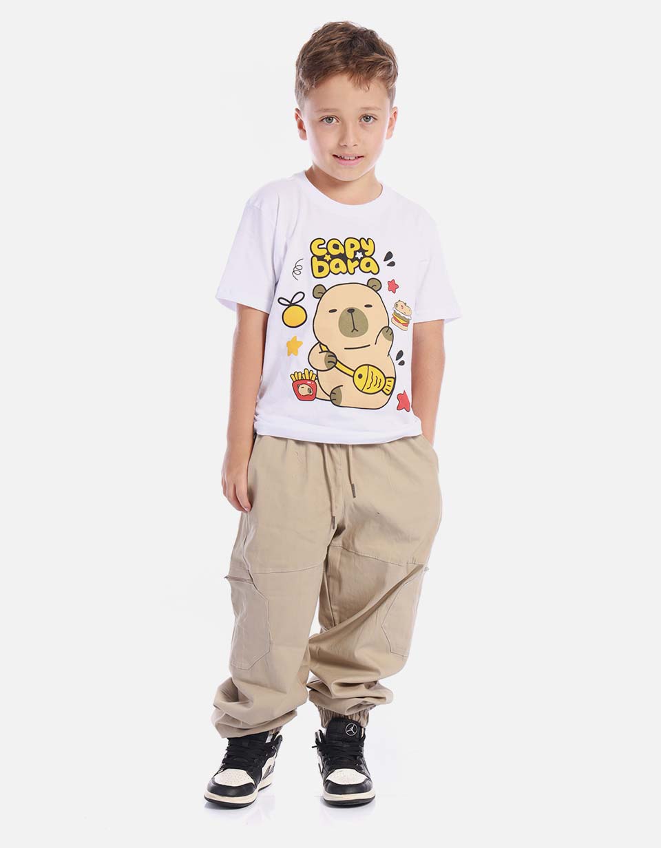Pantalón infantil cargo ligero con diseño funcional
