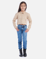 Jean para Niña ajuste Moderno y silueta Estilizada