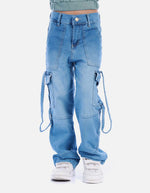 Jean Cargo para Niña Cómodo y Resistente