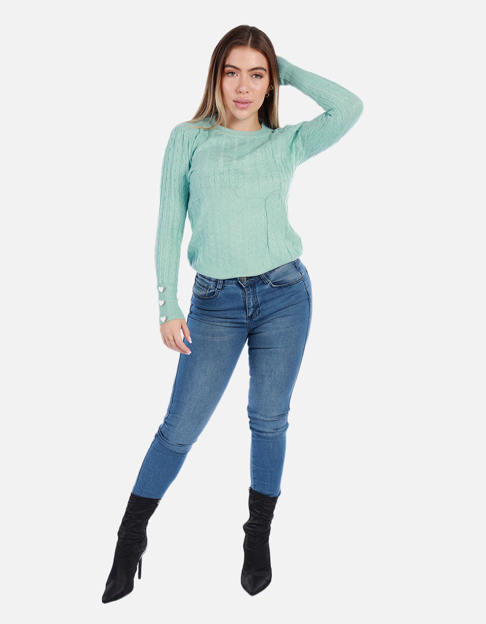 Saco Tejido de Botones para Mujer