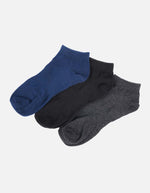 Pack de 3 Medias Tobilleras Unicolor para Hombre