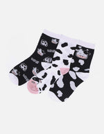 Pack de 3 Medias Largas con Estampado de Vaca