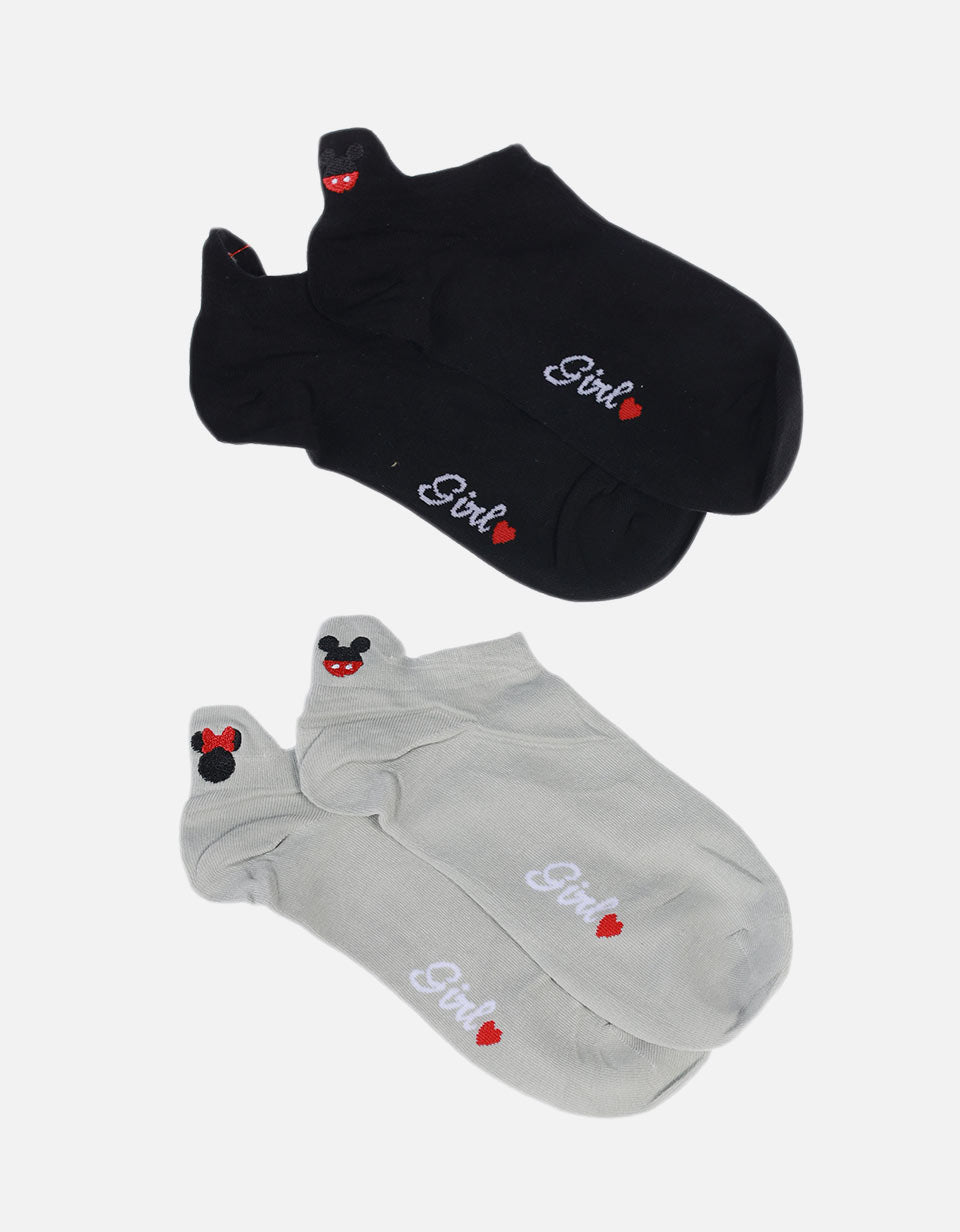 Pack 2 Medias Minnie Mouse para mujer