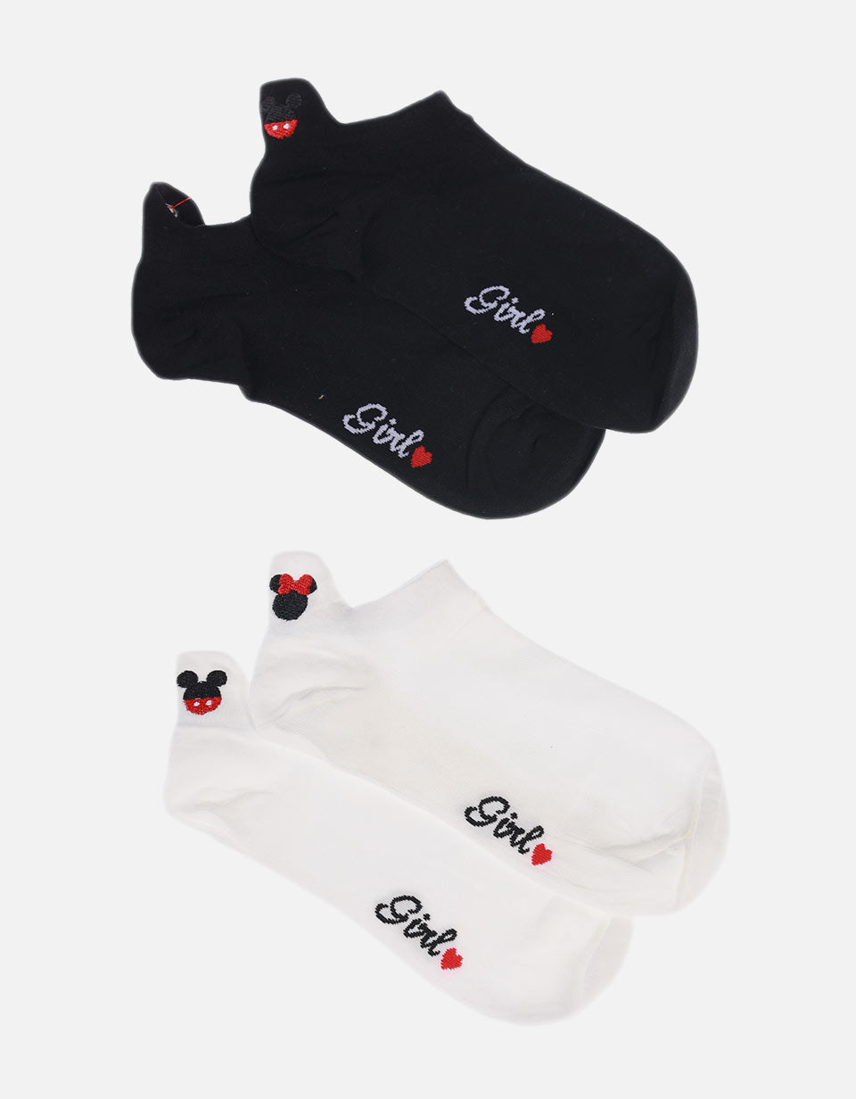 Pack 2 Medias Minnie Mouse para mujer