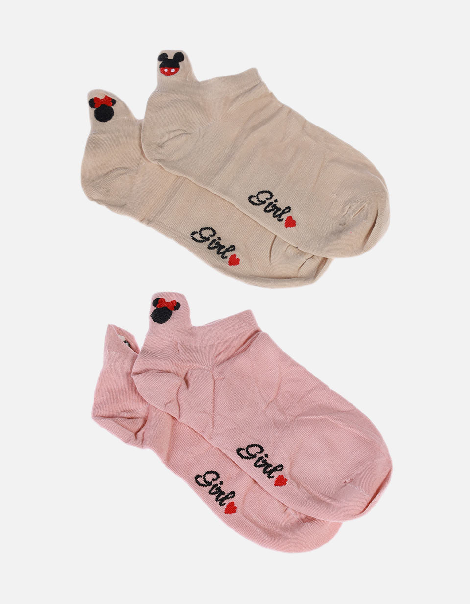 Pack 2 Medias Minnie Mouse para mujer