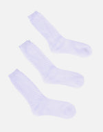 Media blanca colegial larga Niña x 3 und