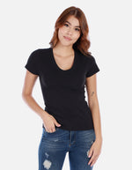 Camiseta Básica de Cuello en V